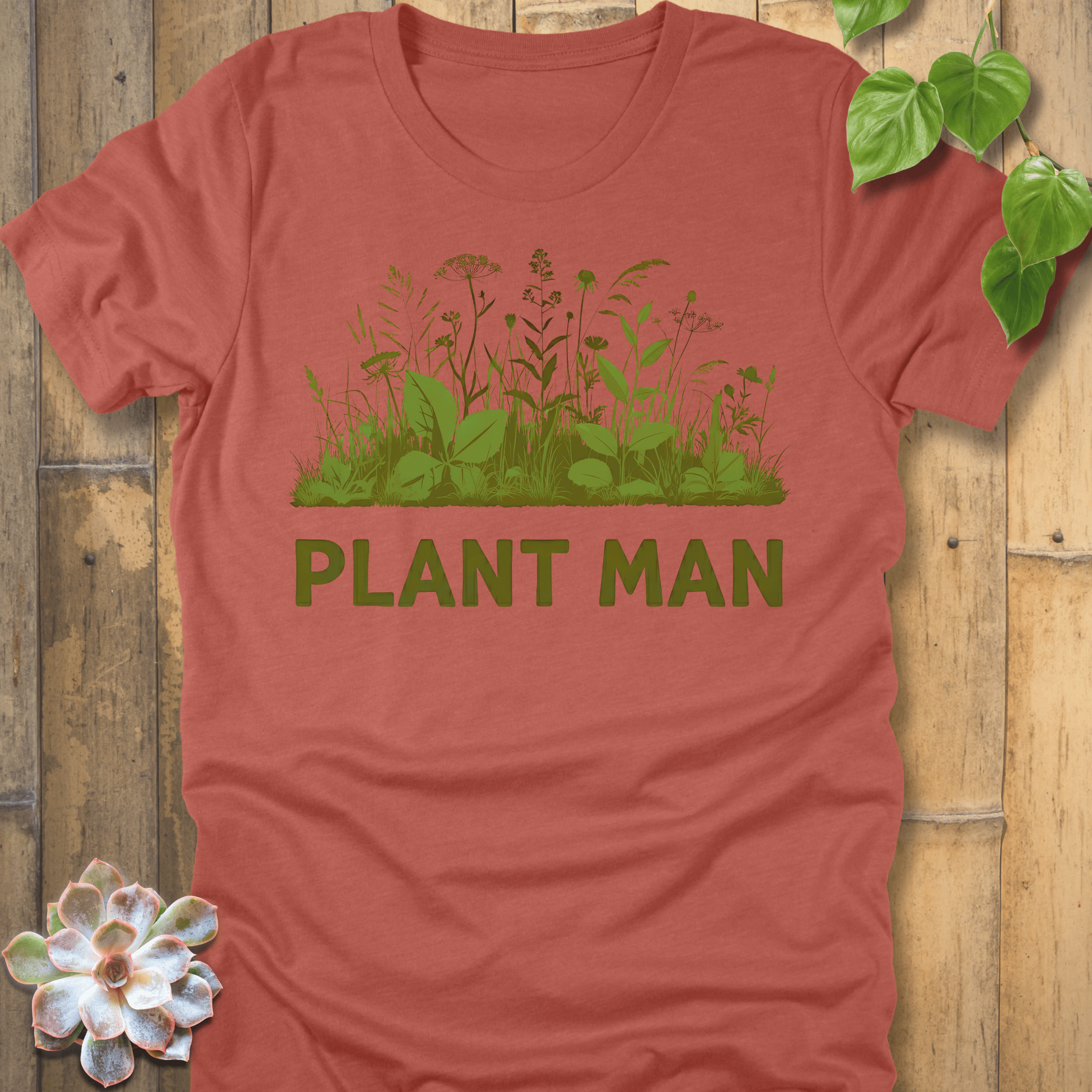 Heather Clay / S Plant Man T-shirt T-Shirt