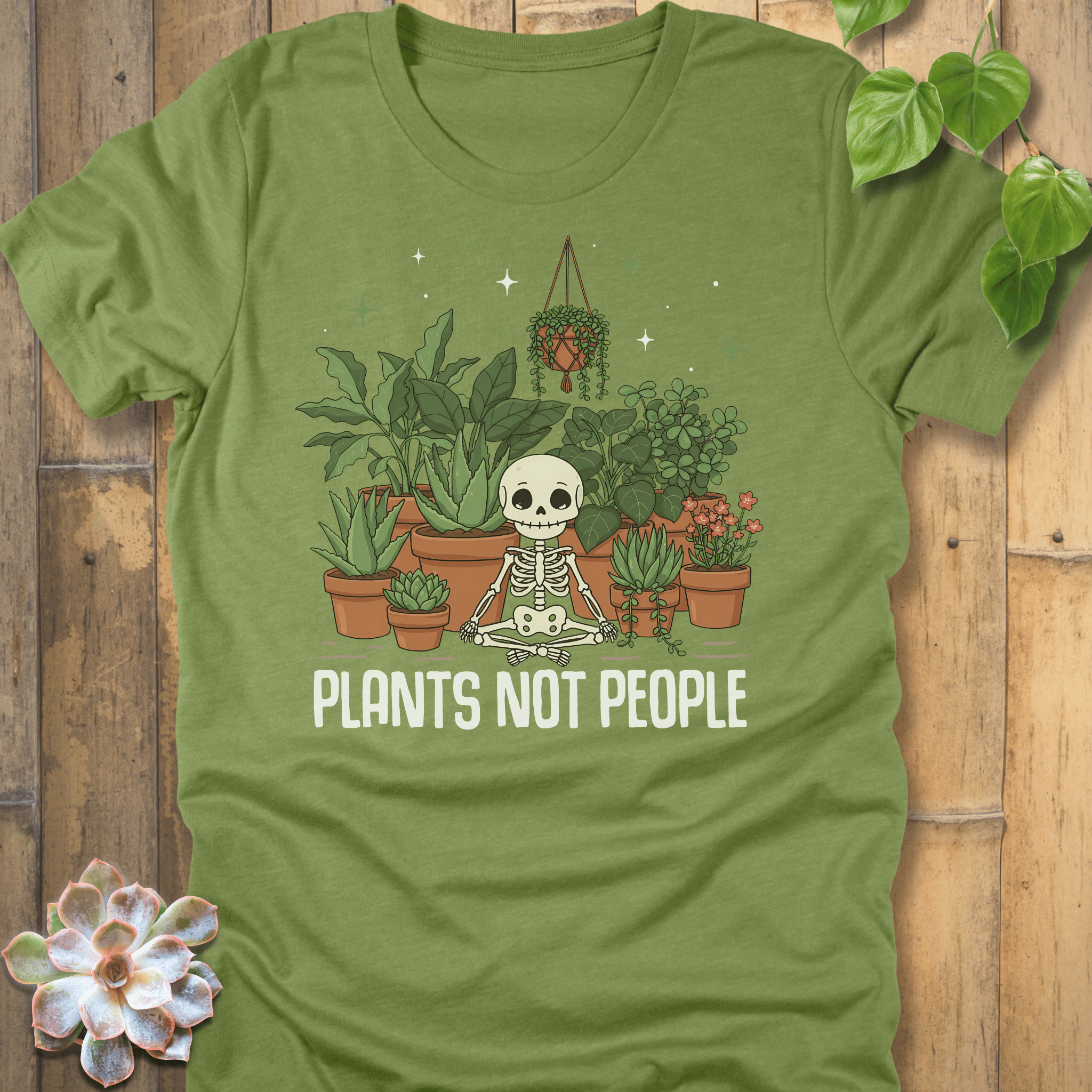 Heather Green / XL Plant Not People T-shirt T-Shirt