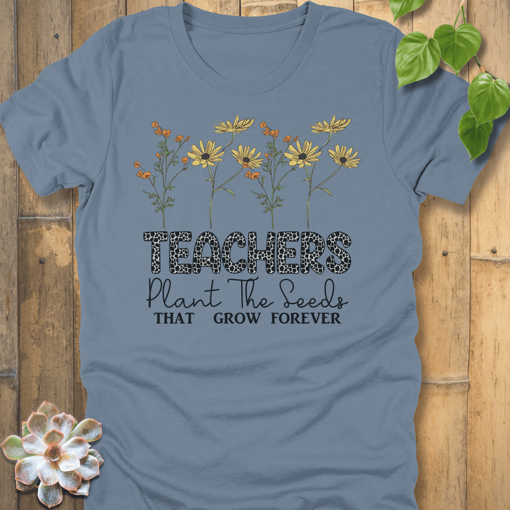 Steel Blue / S Plant The Seeds T-shirt T-Shirt