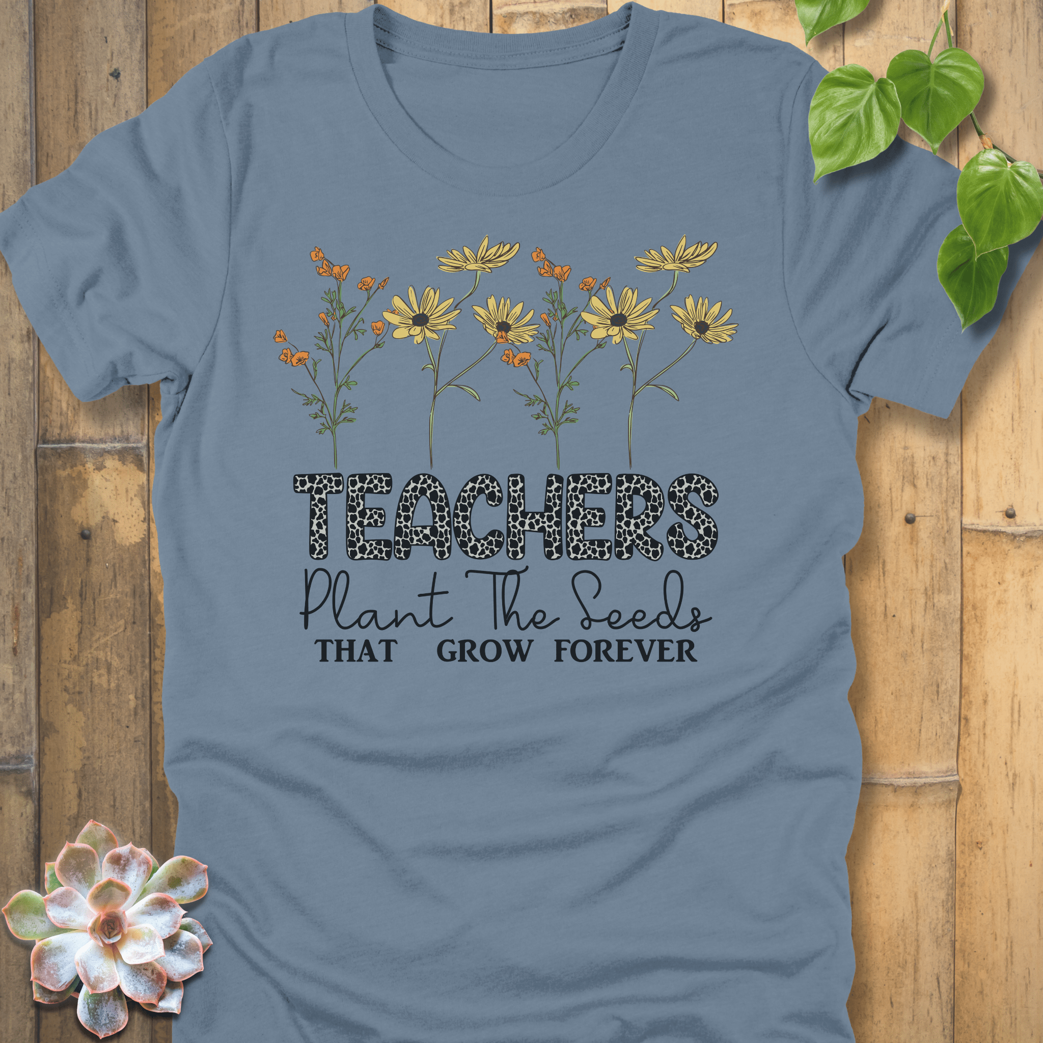 Steel Blue / S Plant The Seeds T-shirt T-Shirt