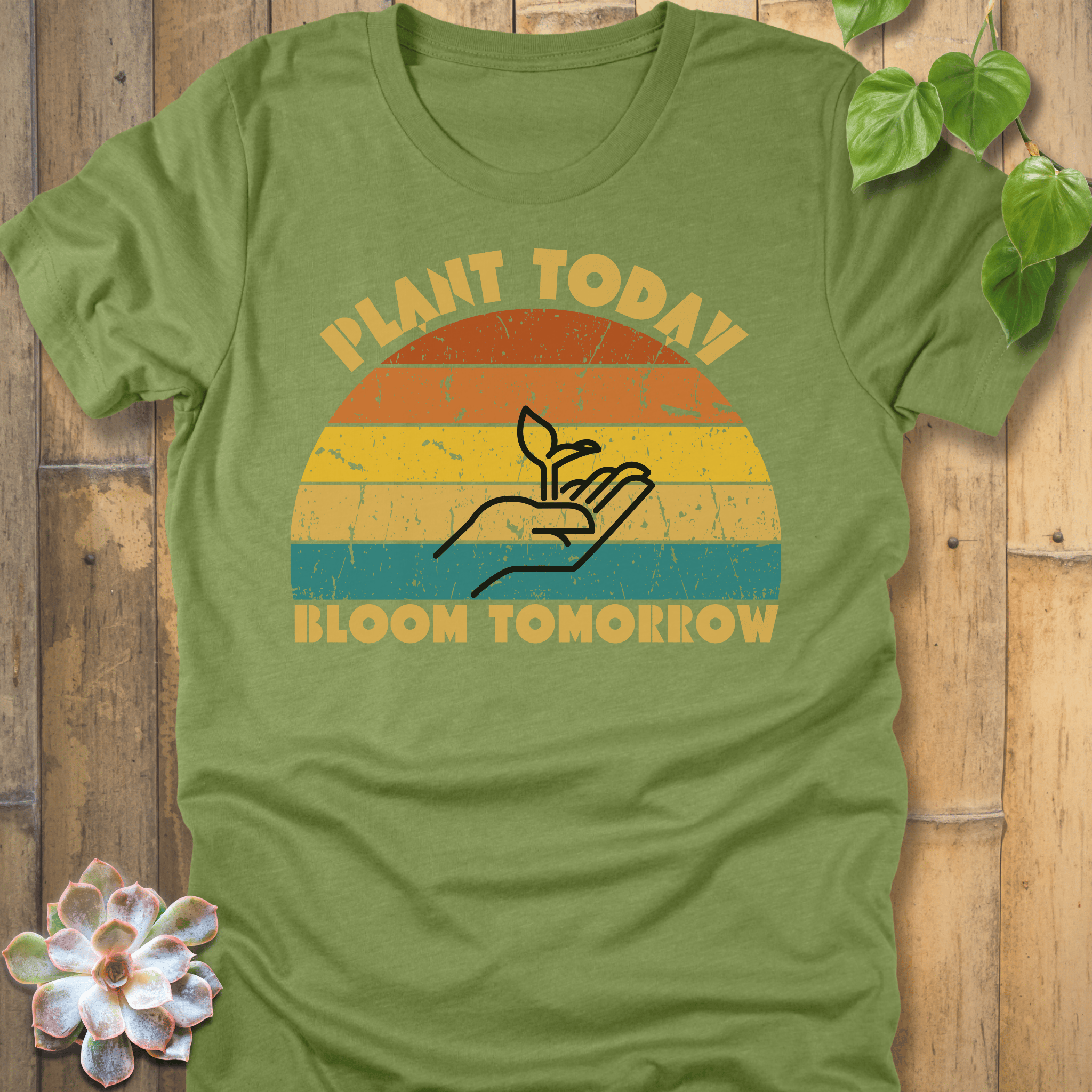 Heather Green / M Plant Today T-Shirt T-Shirt