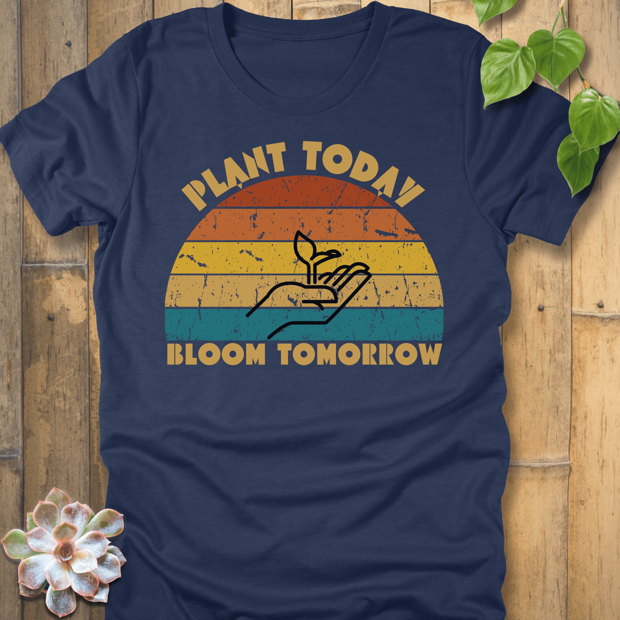 Heather Navy / S Plant Today T-Shirt T-Shirt