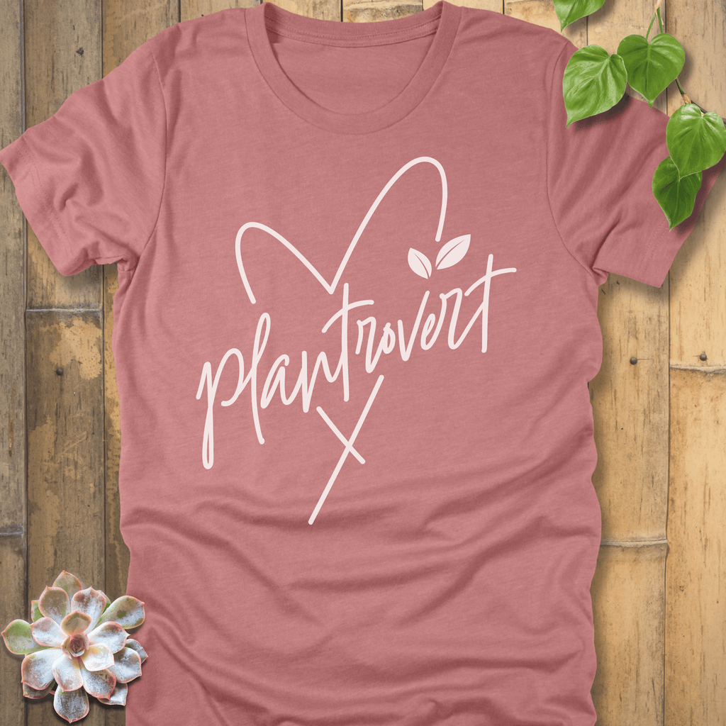Heather Mauve / S Plantrovert Love T-shirt T-Shirt