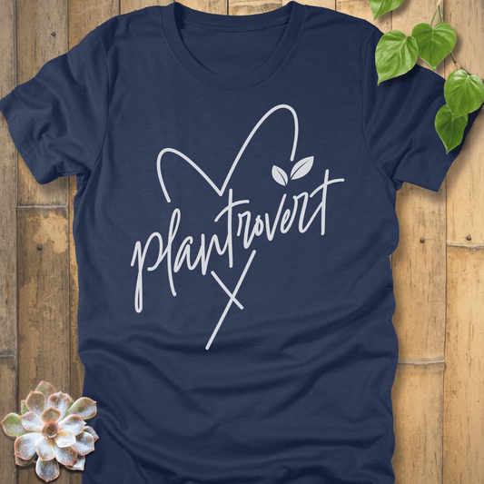Heather Navy / S Plantrovert Love T-shirt T-Shirt