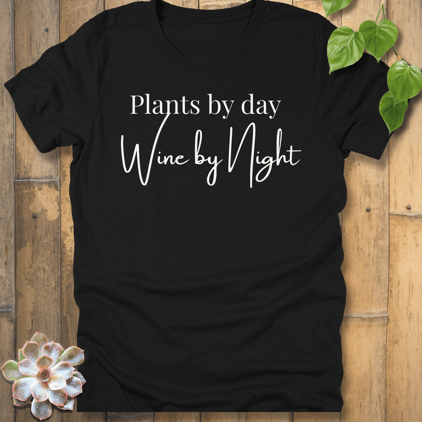 Black / S Plants by Day T-Shirt T-Shirt