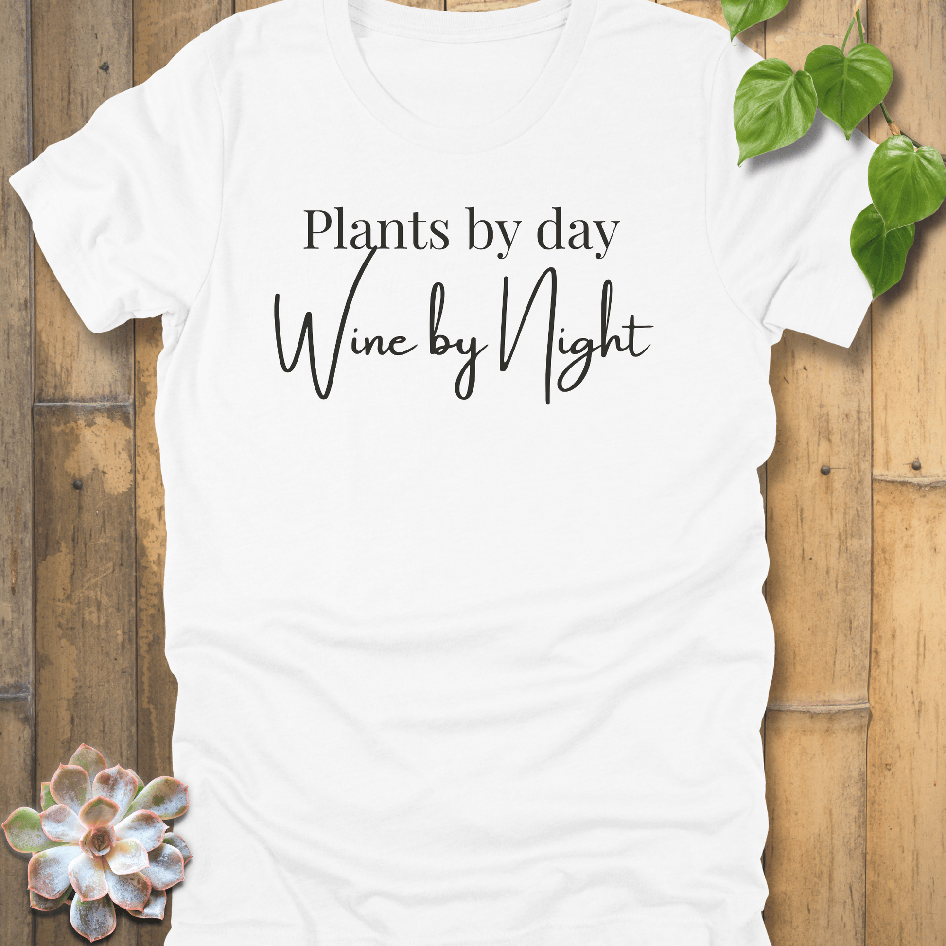 White / S Plants by Day T-Shirt T-Shirt