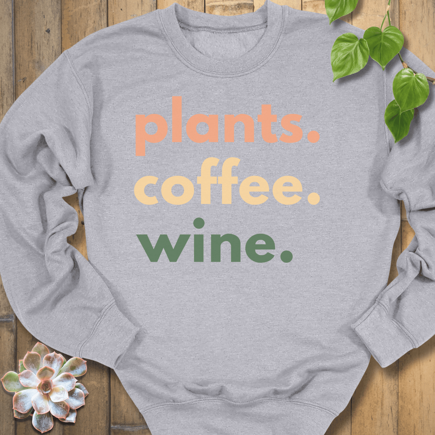 Sport Grey / S Plants, Coffee, Wine Sweatshirt Sweatshirt