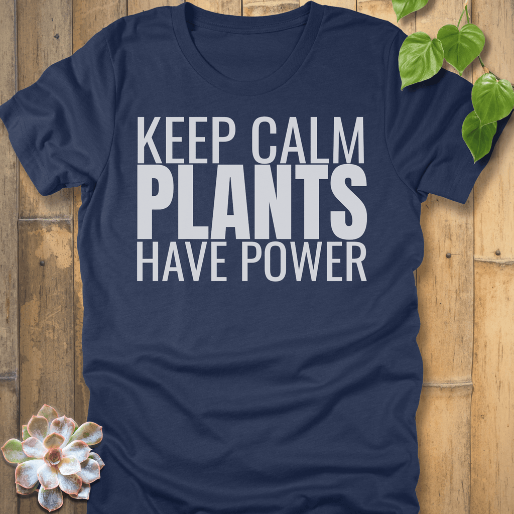 Heather Navy / S Plants Have Power T-Shirt T-Shirt