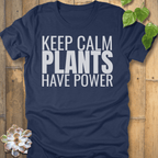 Heather Navy / S Plants Have Power T-Shirt T-Shirt