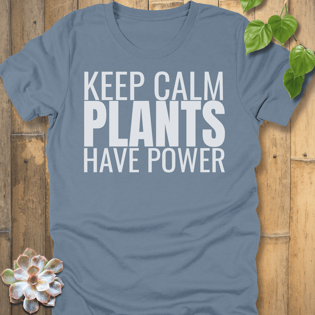 Steel Blue / S Plants Have Power T-Shirt T-Shirt
