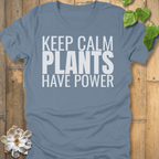 Steel Blue / S Plants Have Power T-Shirt T-Shirt