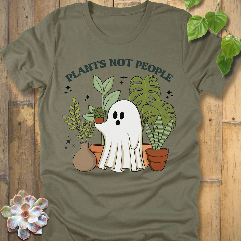 Heather Olive / S Plants Not People T-Shirt T-Shirt