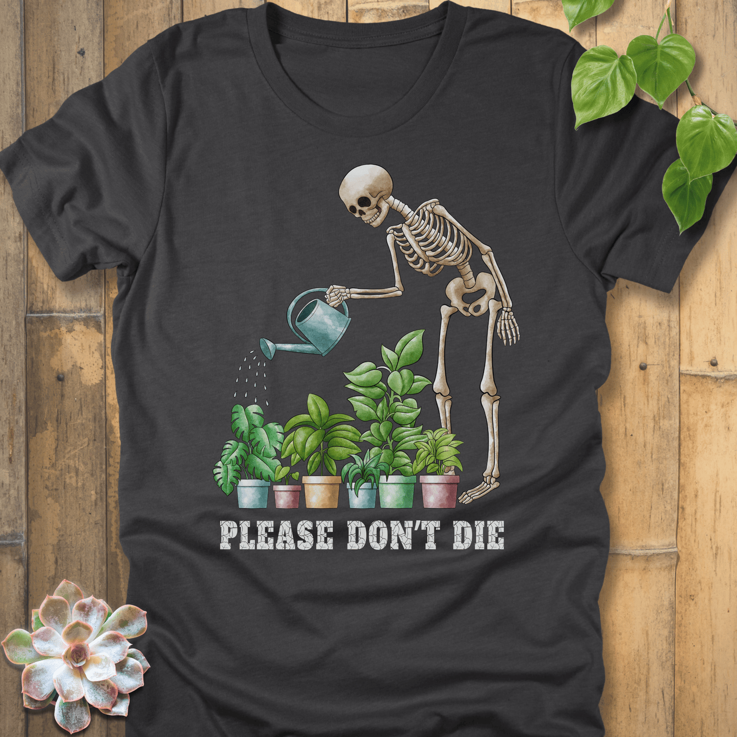 Dark Grey Heather / S Please Don't Die T-shirt T-Shirt