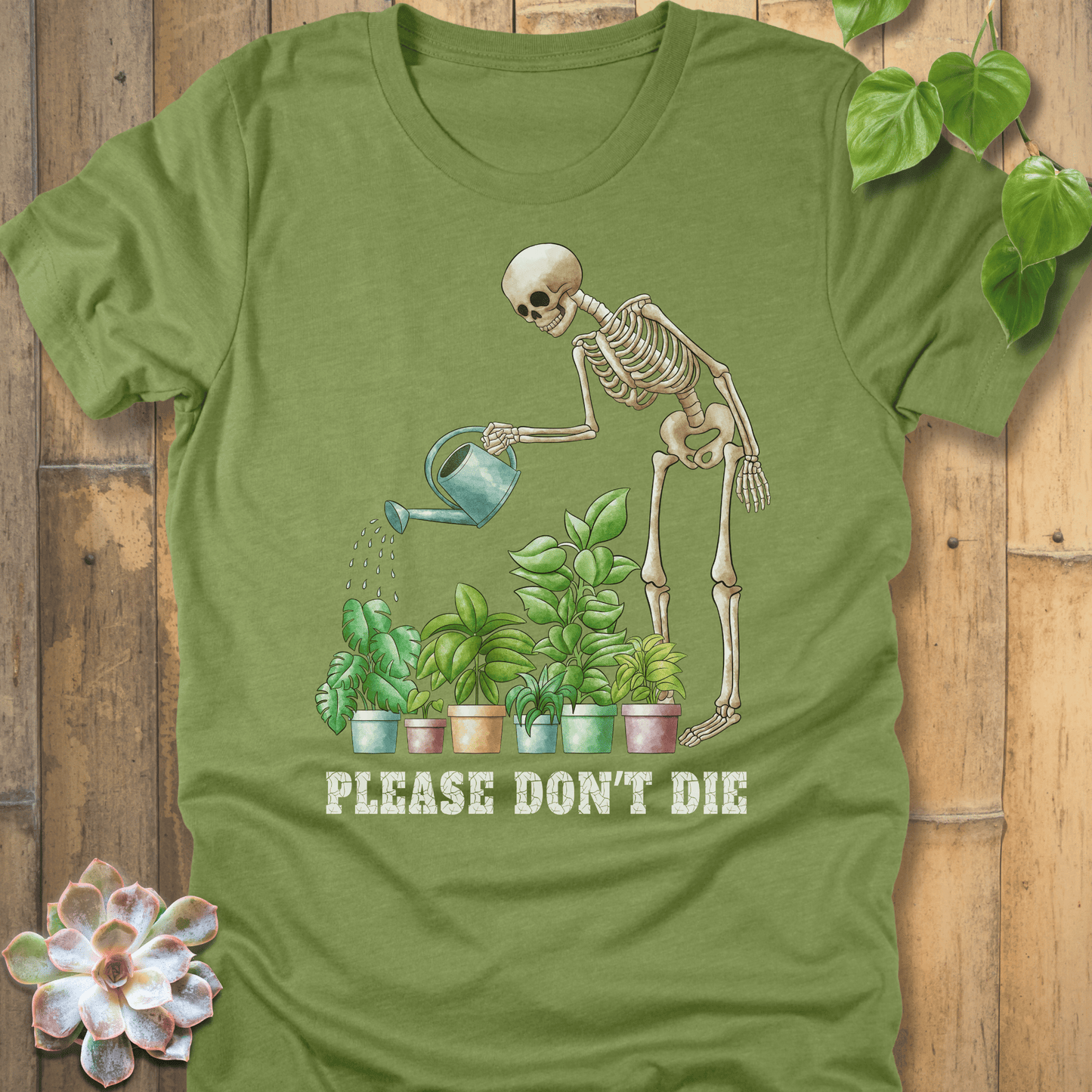 Heather Green / S Please Don't Die T-shirt T-Shirt