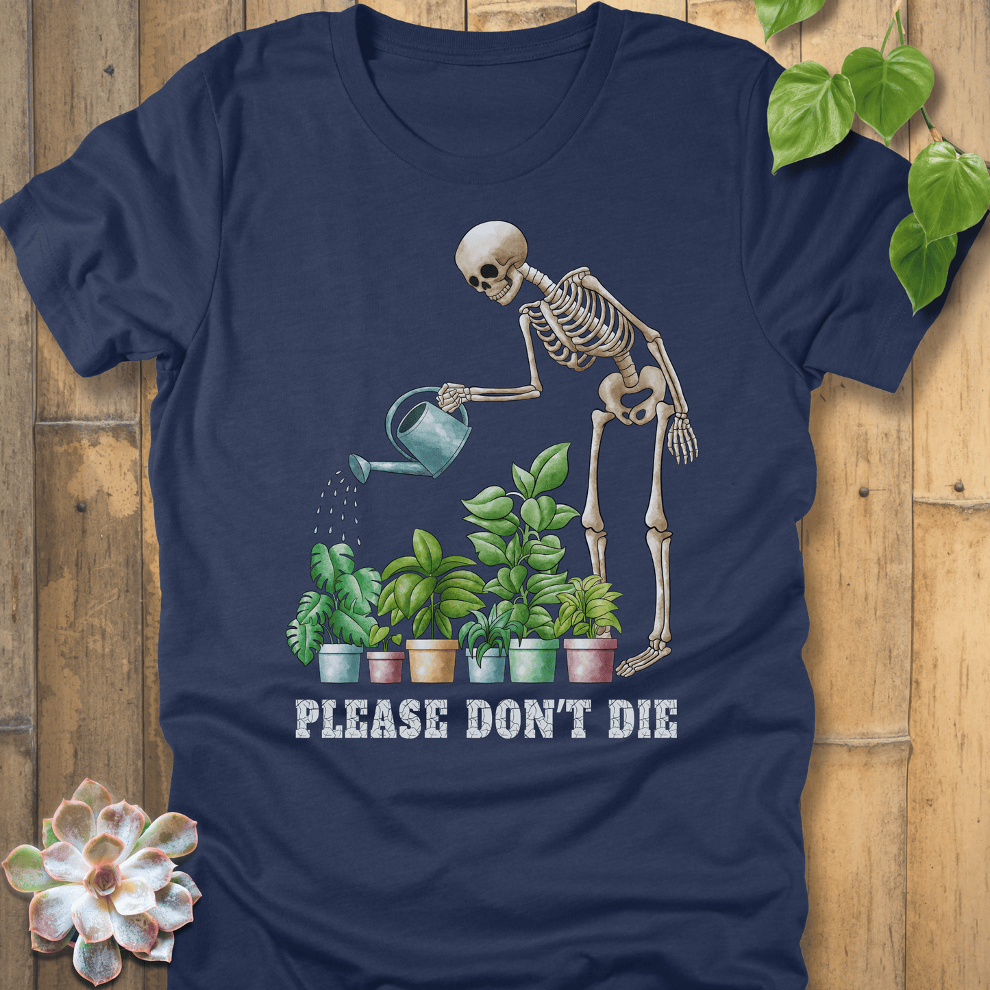 Heather Navy / S Please Don't Die T-shirt T-Shirt