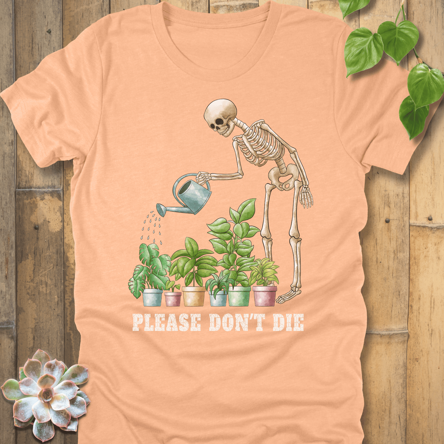 Heather Peach / S Please Don't Die T-shirt T-Shirt