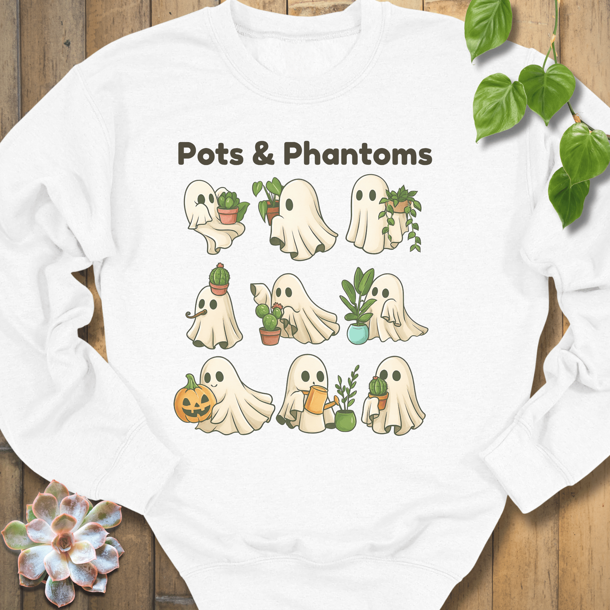 White / S Pots & Phantoms Sweatshirt Sweatshirt
