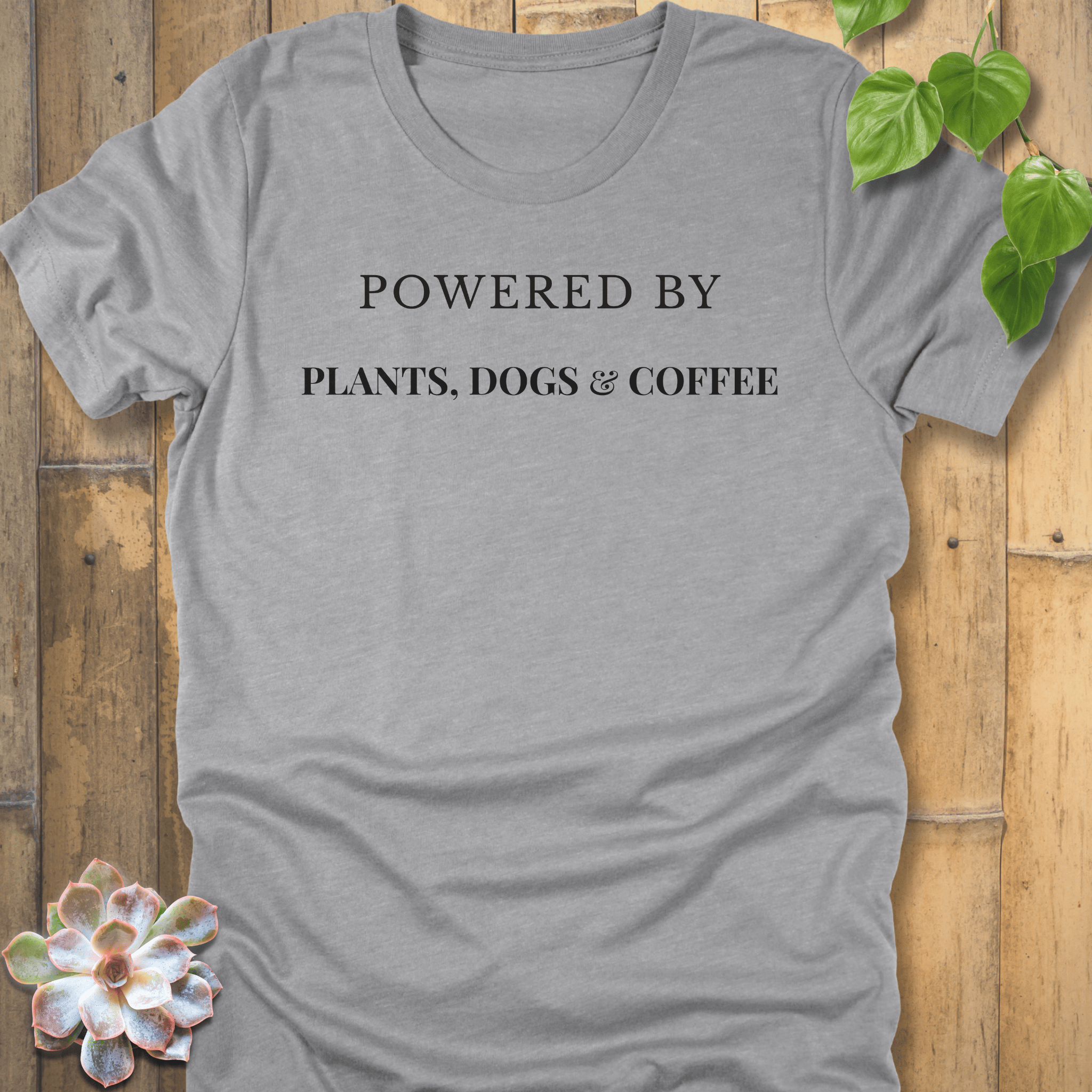 Athletic Heather / S Powered by - T-Shirt T-Shirt