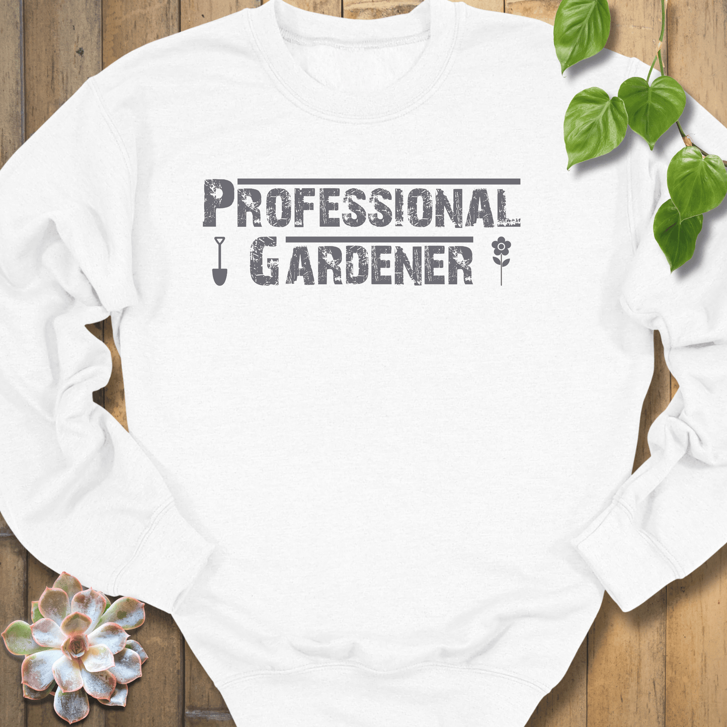 White / S Professional Gardener Sweatshirt Sweatshirt