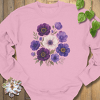 Light Pink / S Purple Bloom Bouquet Sweatshirt Sweatshirt