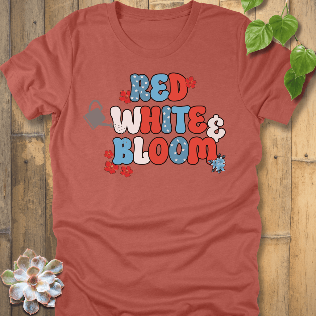 Heather Clay / S Red, White & Bloom T-Shirt T-Shirt