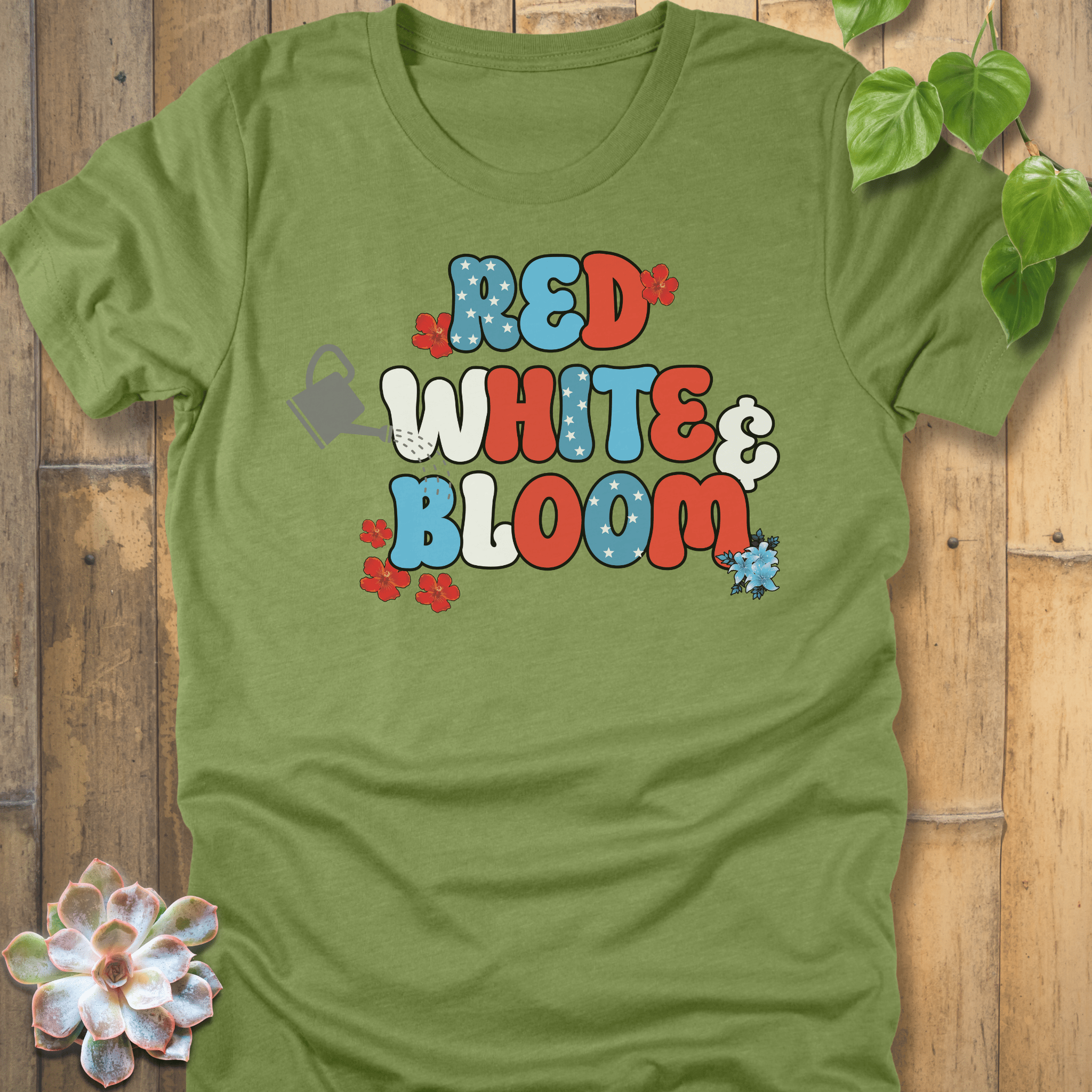 Heather Green / M Red, White & Bloom T-Shirt T-Shirt