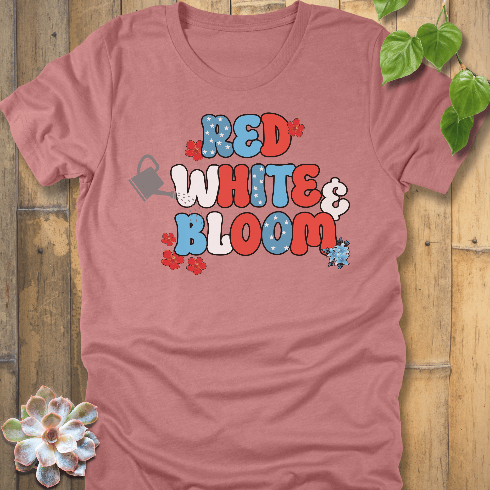 Heather Mauve / S Red, White & Bloom T-Shirt T-Shirt
