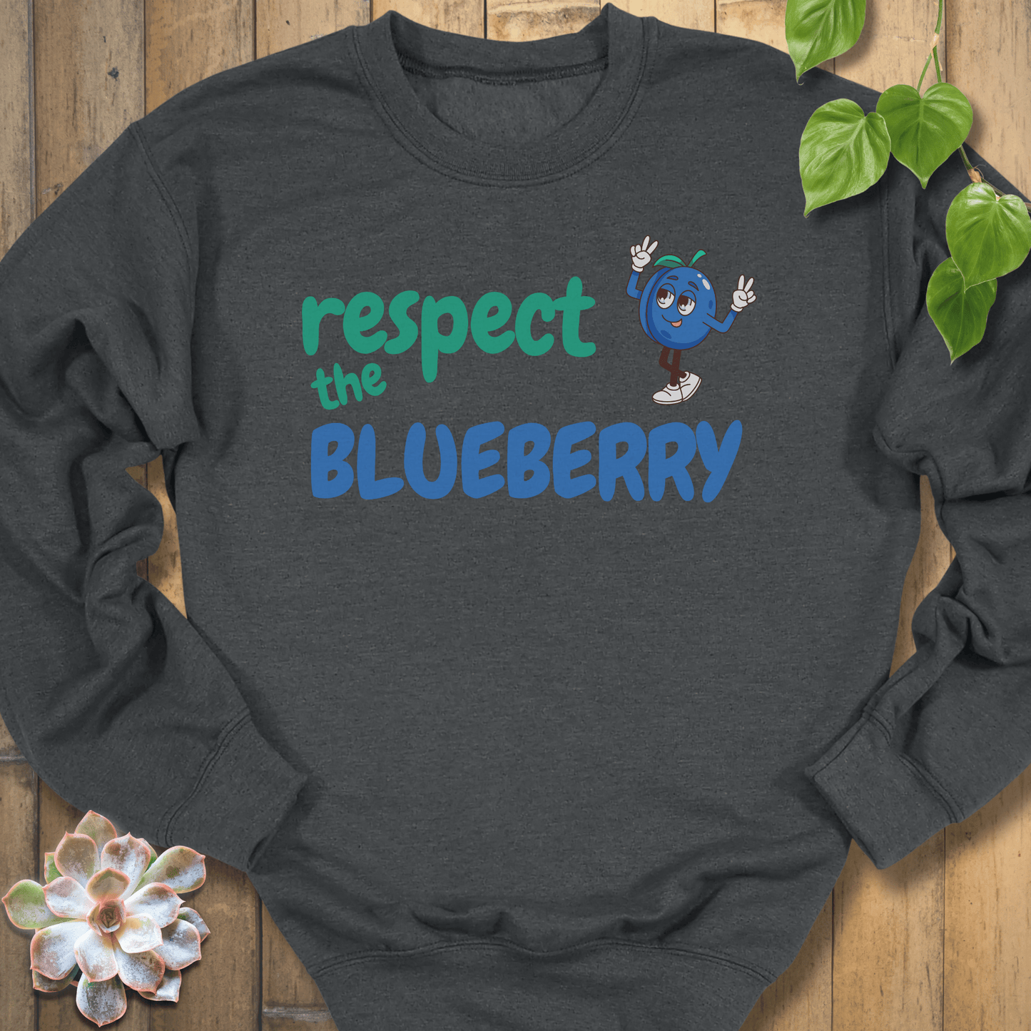 Dark Heather / S Respect The Blueberry Sweatshirt Sweatshirt