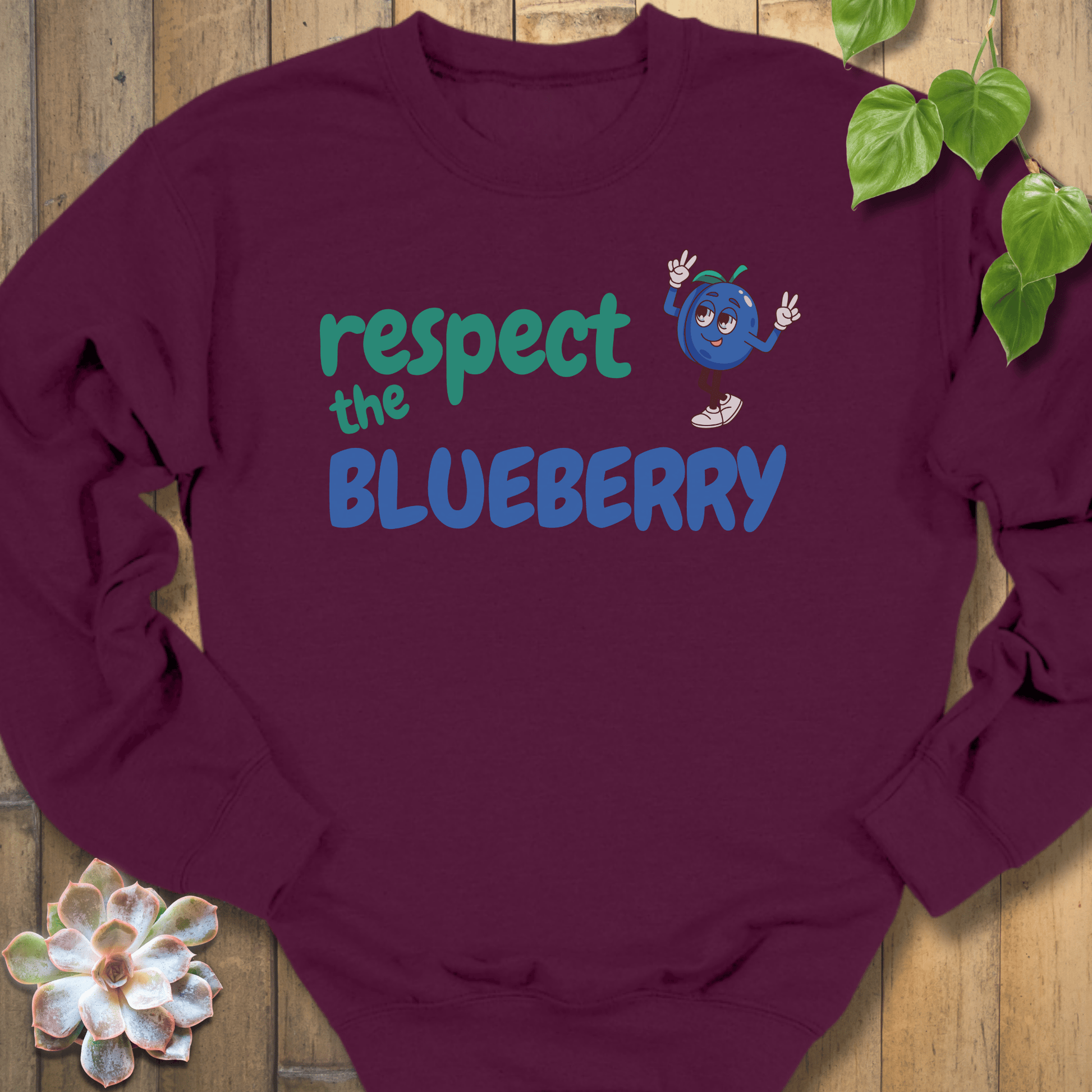 Maroon / S Respect The Blueberry Sweatshirt Sweatshirt