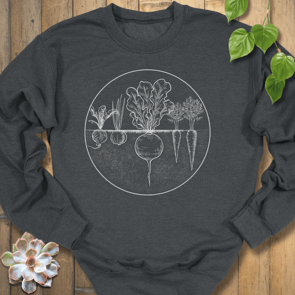 Dark Heather / S Rooted Vegetables Sweatshirt Sweatshirt