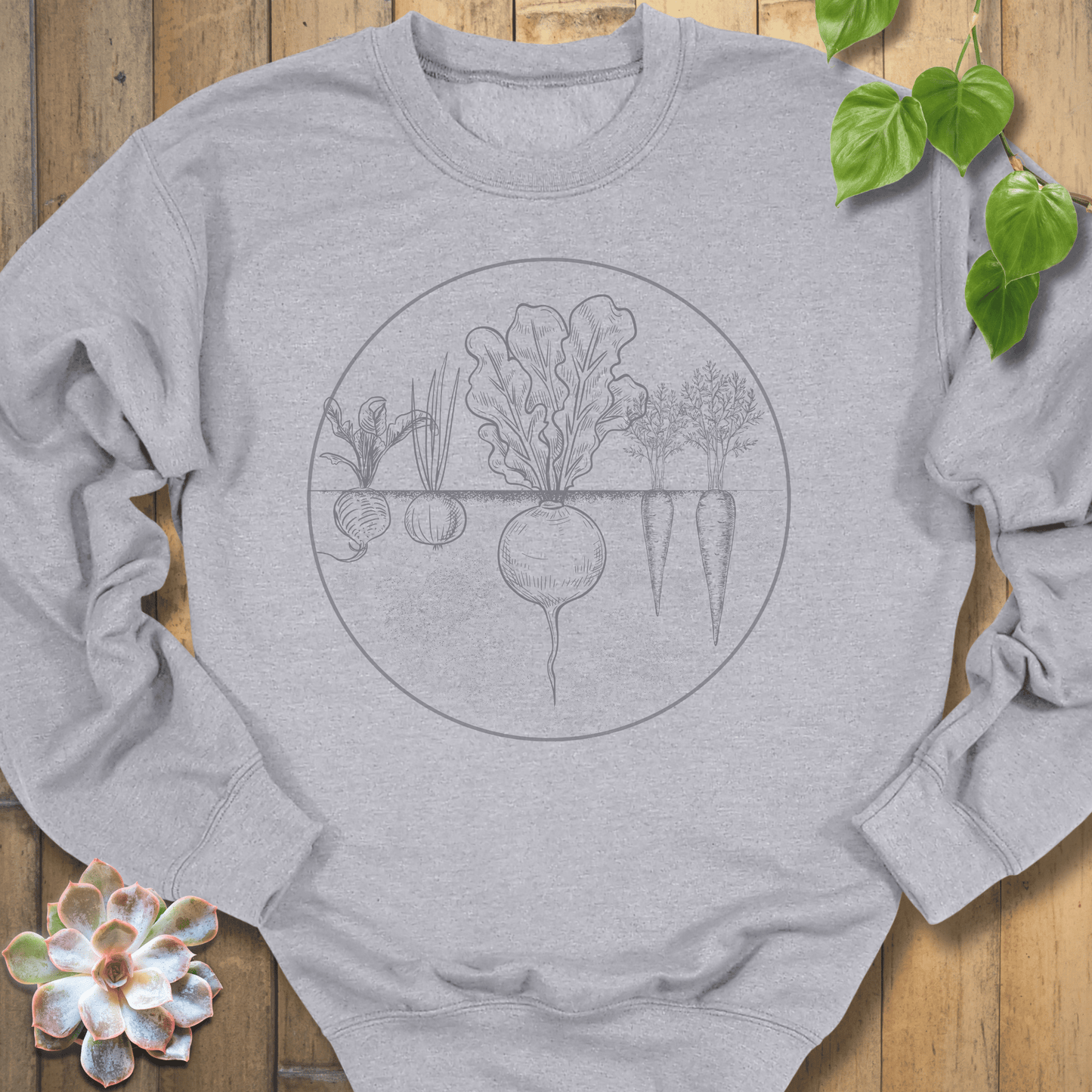 Sport Grey / S Rooted Vegetables Sweatshirt Sweatshirt