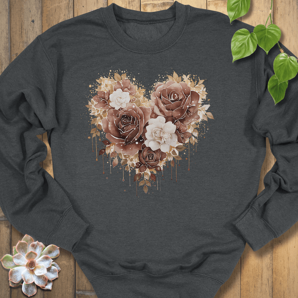 Dark Heather / S Rose Loveheart Sweatshirt Sweatshirt