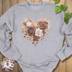 Sport Grey / S Rose Loveheart Sweatshirt Sweatshirt