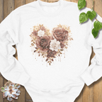 White / S Rose Loveheart Sweatshirt Sweatshirt