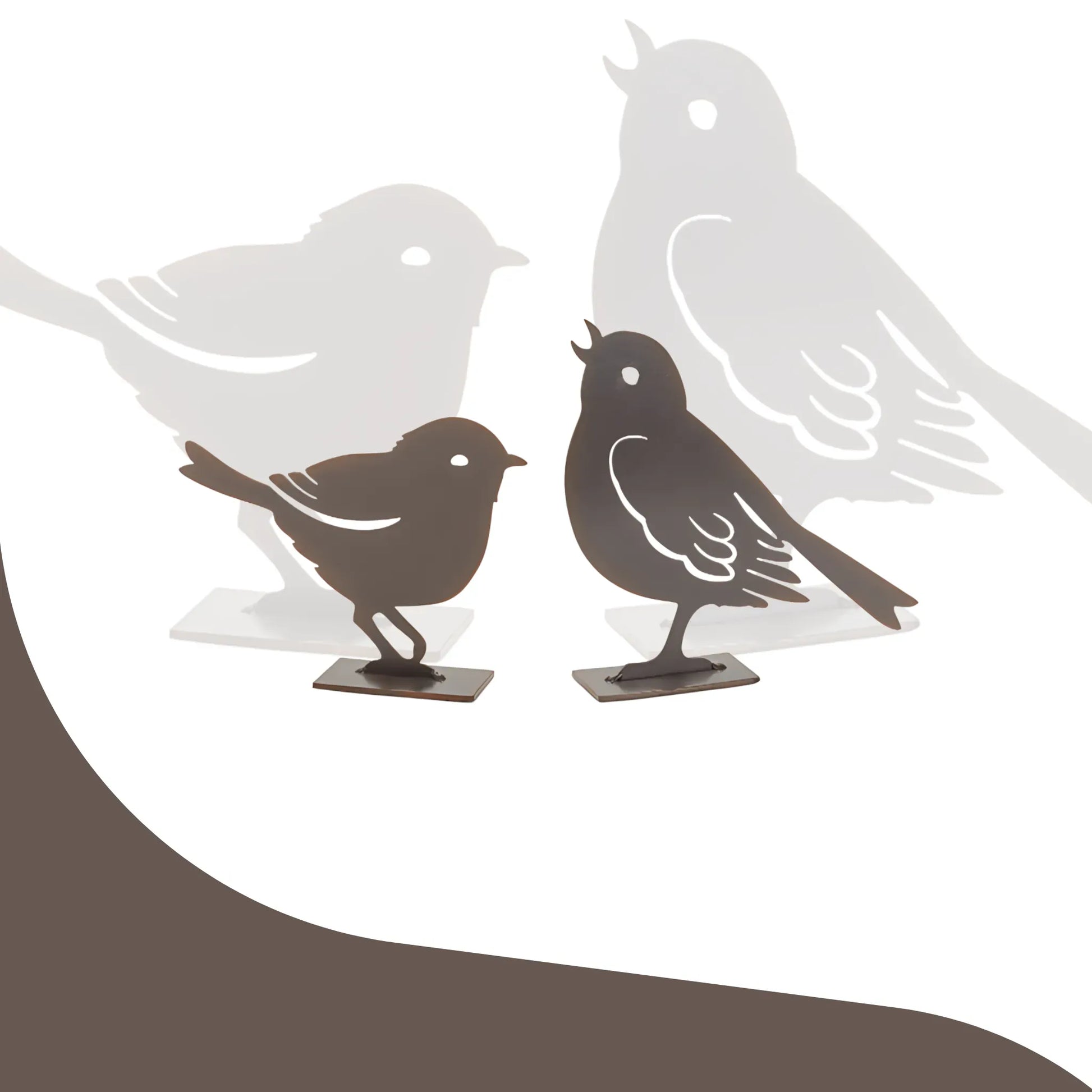 1 Rustic Bird Figurines - Set of 4 Figurine