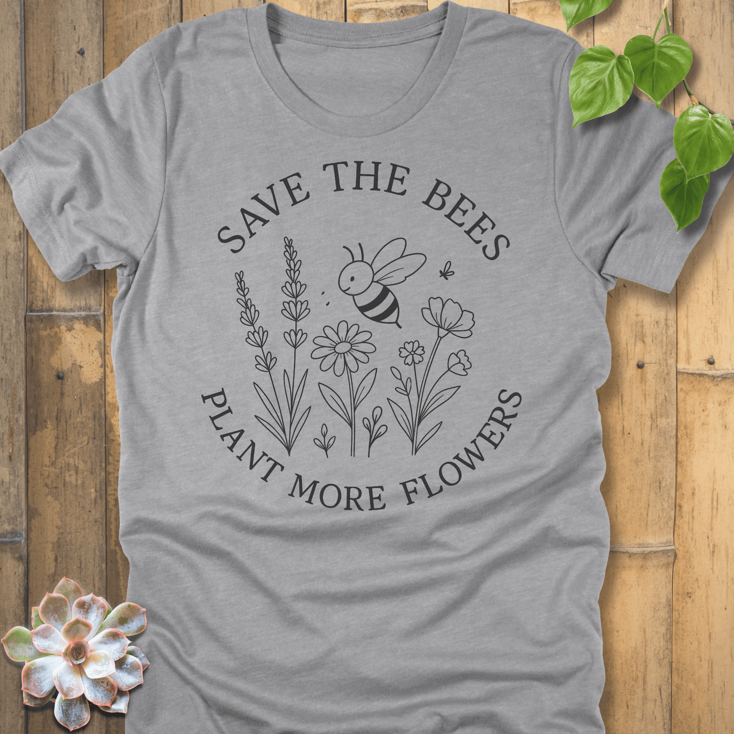 Athletic Heather / S Save The Bees T-Shirt T-Shirt