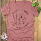 Heather Mauve / S Save The Bees T-Shirt T-Shirt