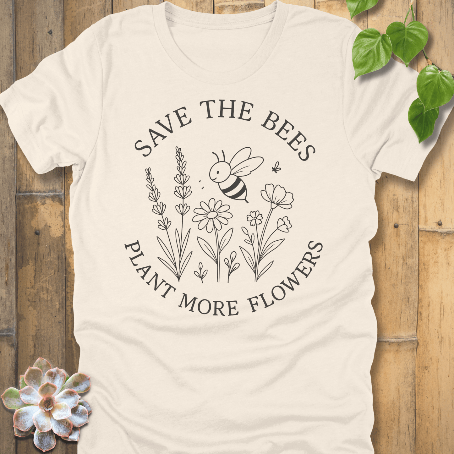 Natural / S Save The Bees T-Shirt T-Shirt