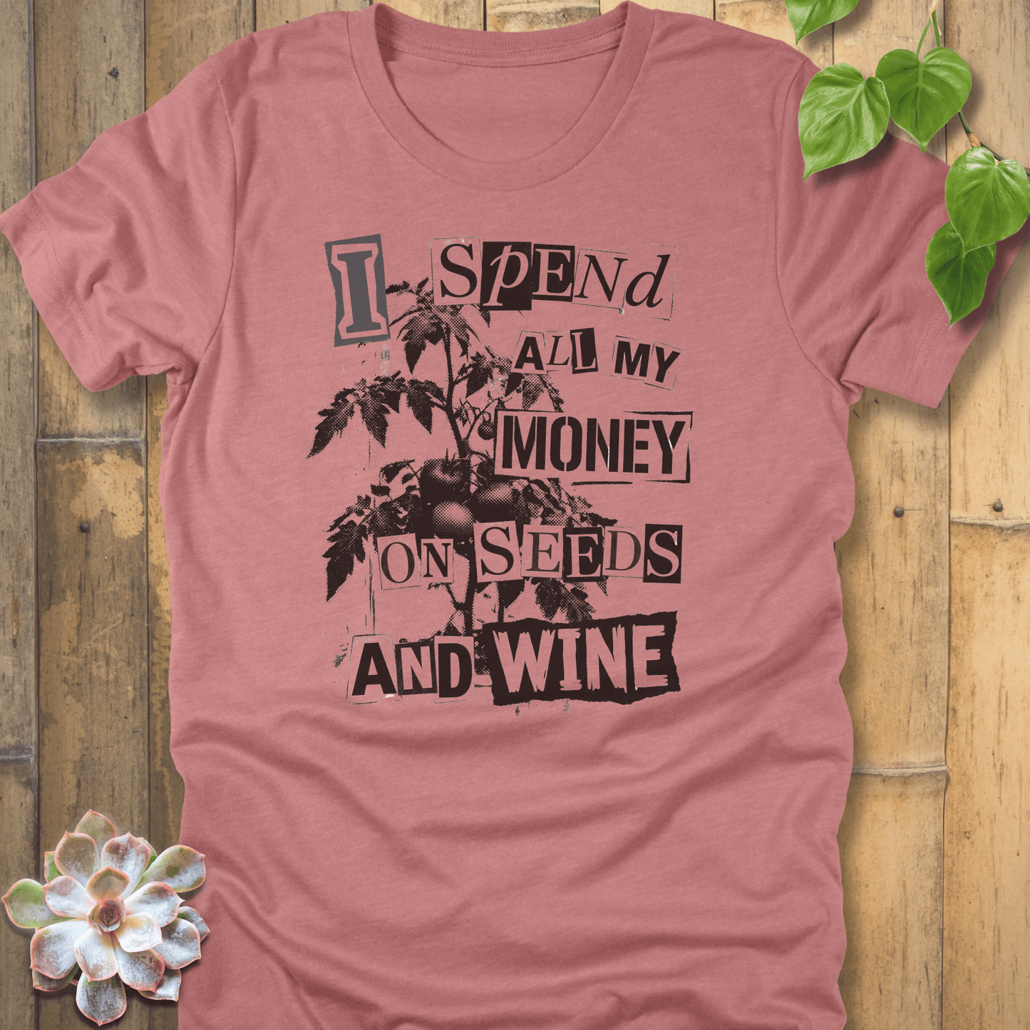 Heather Mauve / S Seeds And Wine T-shirt T-Shirt