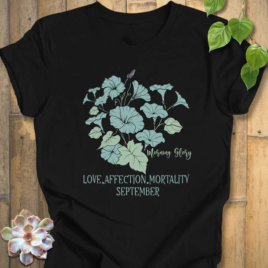 Black / XS September Morning Glory T-shirt T-Shirt