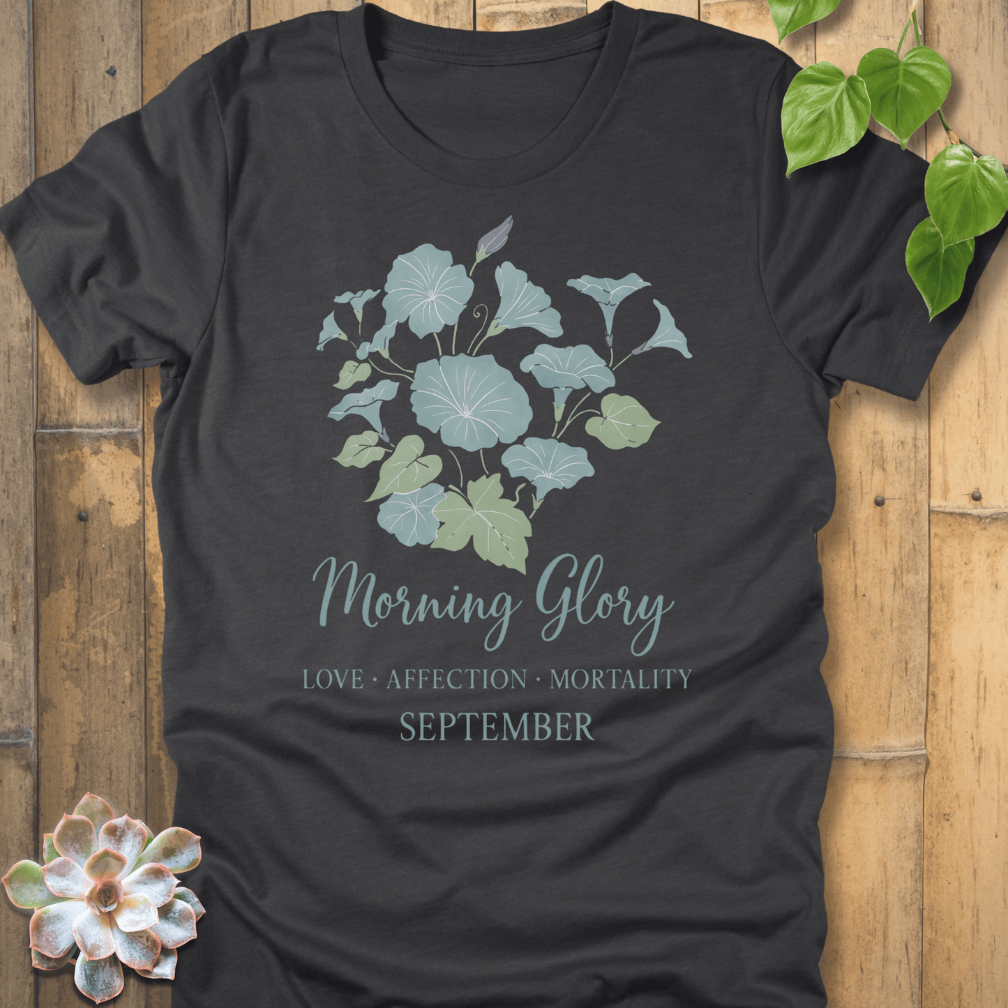 Dark Grey Heather / S September Morning Glory T-shirt T-Shirt