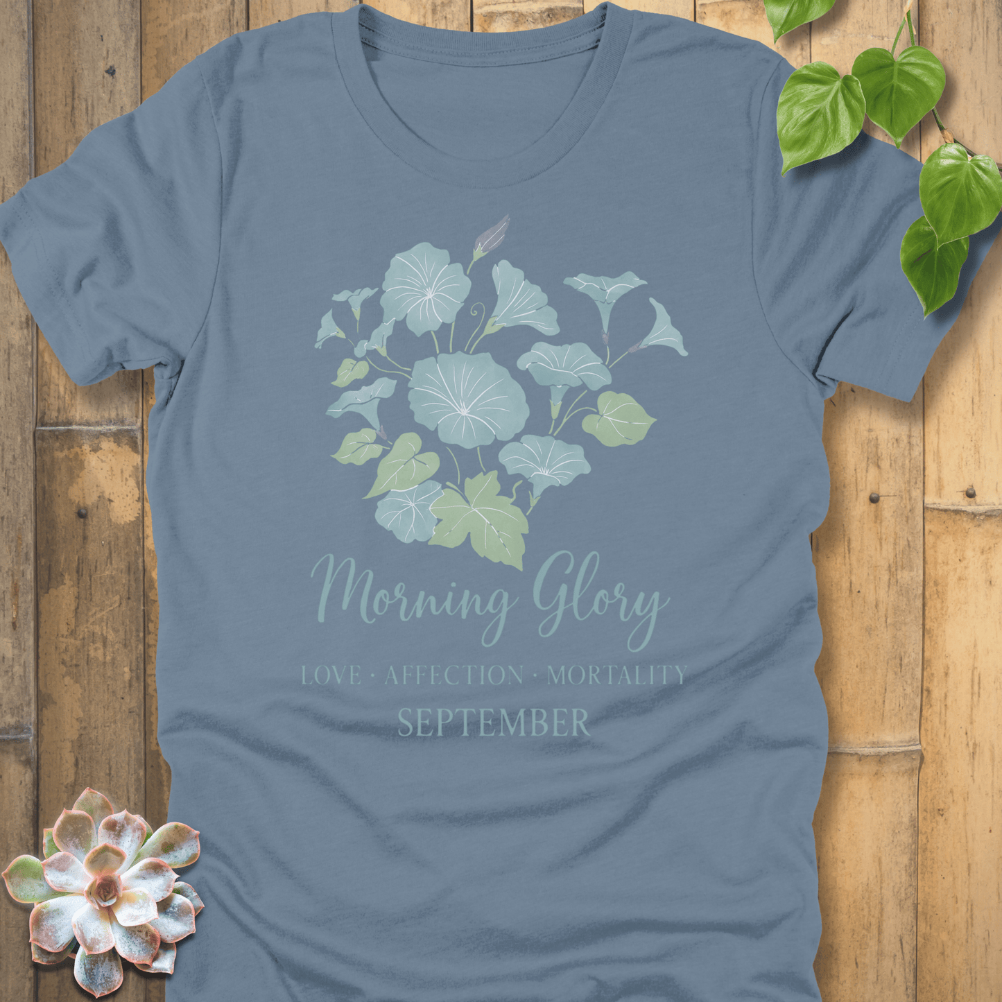 Steel Blue / S September Morning Glory T-shirt T-Shirt
