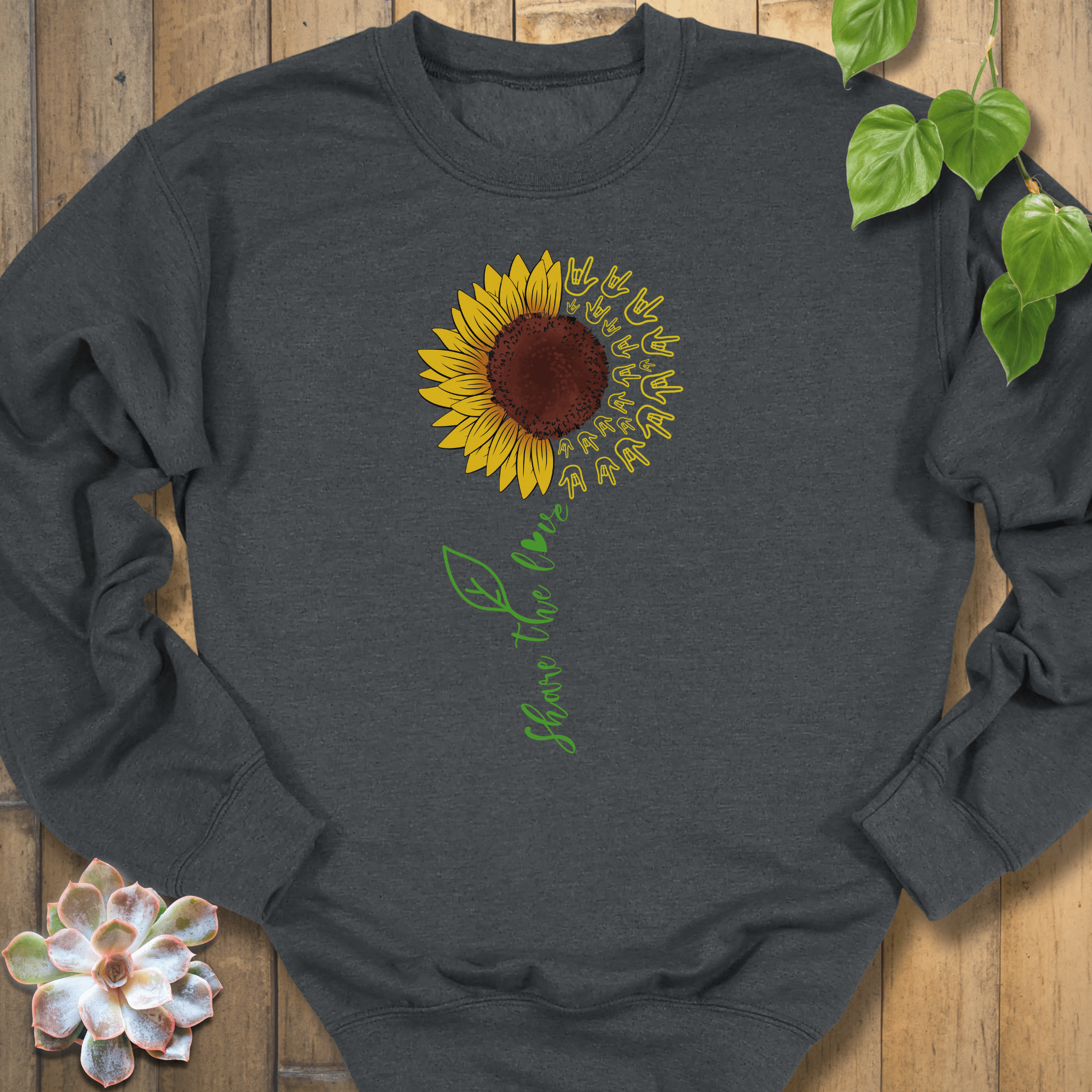 Dark Heather / S Share The Love Sweatshirt Sweatshirt