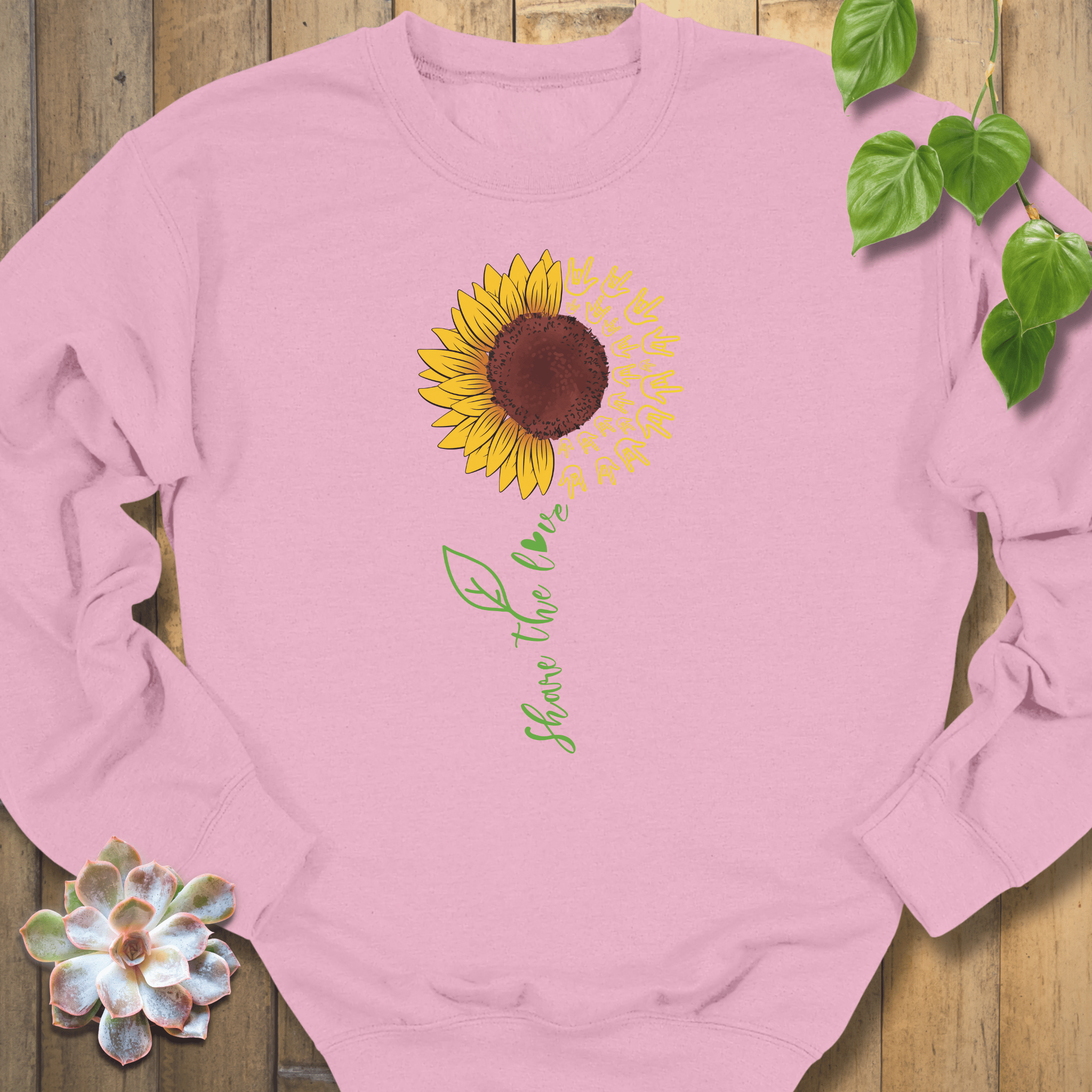Light Pink / S Share The Love Sweatshirt Sweatshirt