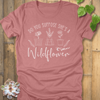 Heather Mauve / S She's Wildflower T-Shirt T-Shirt