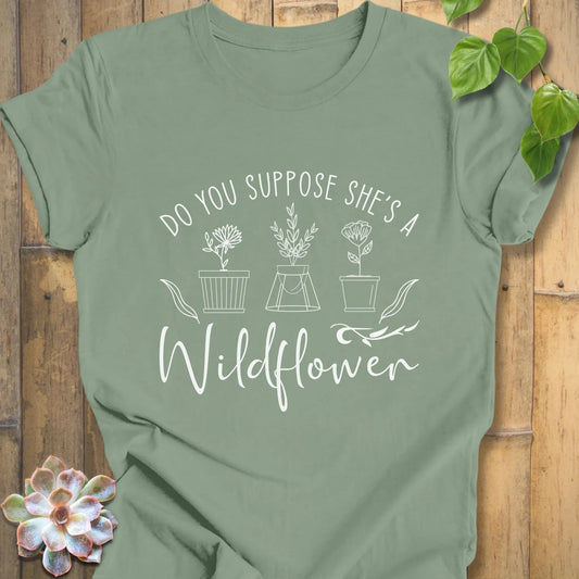 Sage / XS She's Wildflower T-Shirt T-Shirt