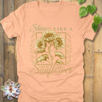 Heather Peach / S Shine Like A Sunflower T-Shirt T-Shirt