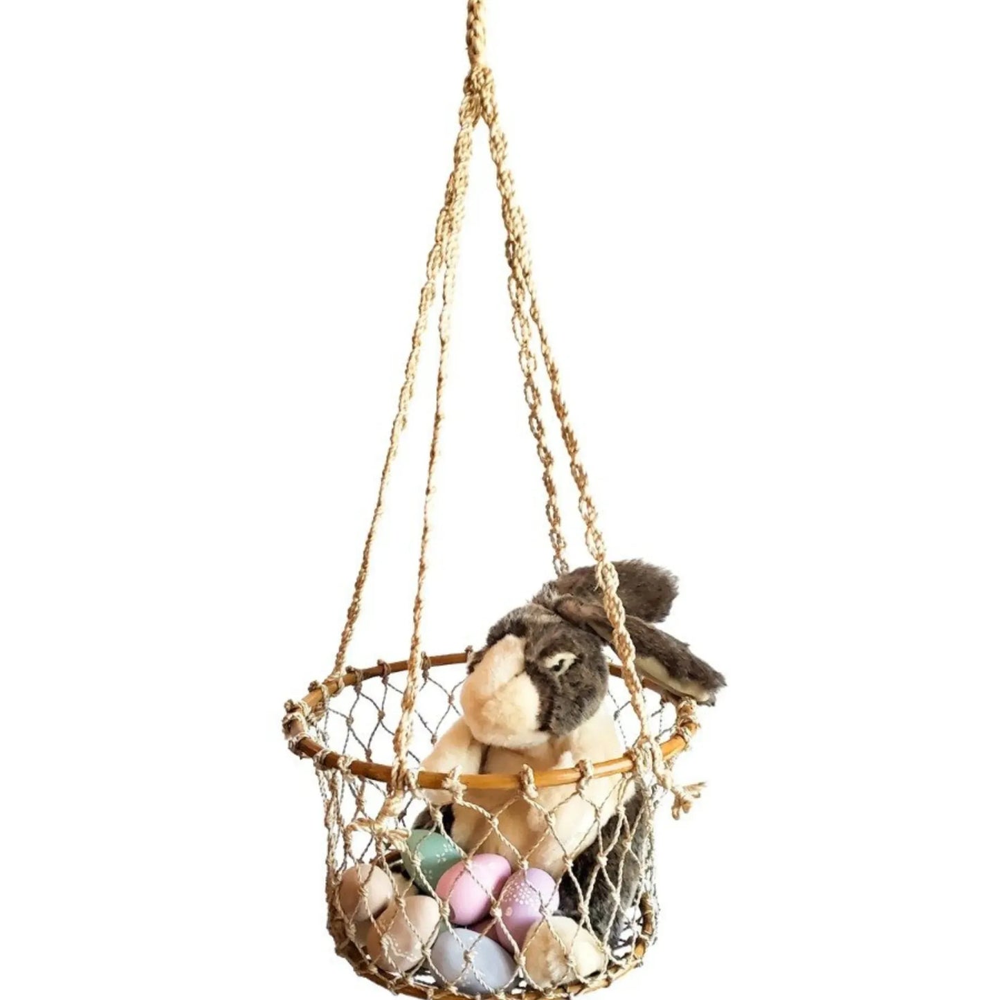 Single Hanging Basket – Handcrafted Jhuri Planter for Indoor & Outdoor Use Home & Garden