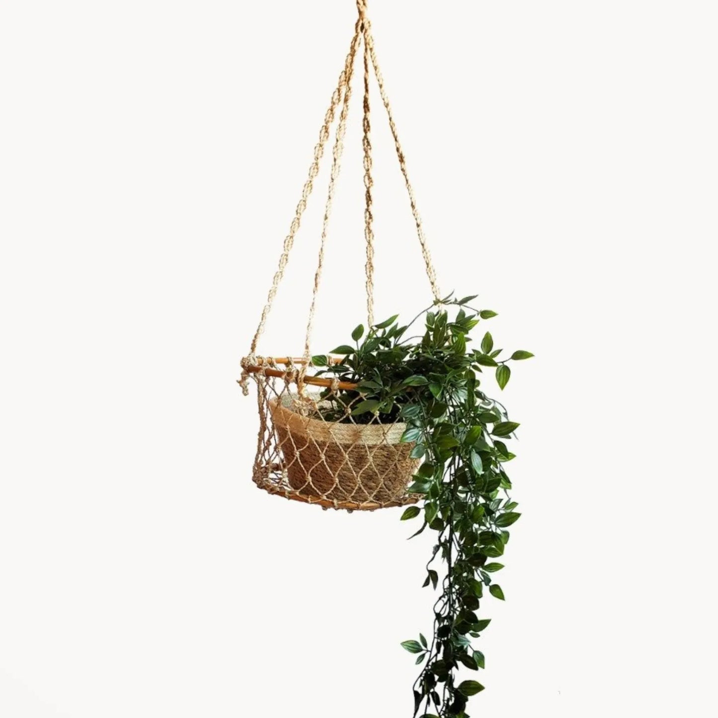 Single Hanging Basket – Handcrafted Jhuri Planter for Indoor & Outdoor Use Home & Garden