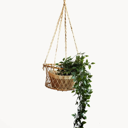 Single Hanging Basket – Handcrafted Jhuri Planter for Indoor & Outdoor Use Home & Garden